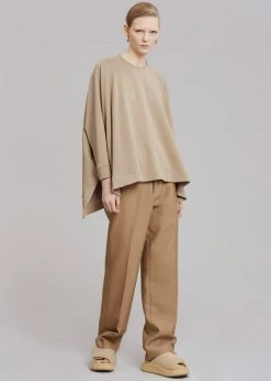 The Frankie Shop CLOTHING Fomu Oversized Top - Taupe