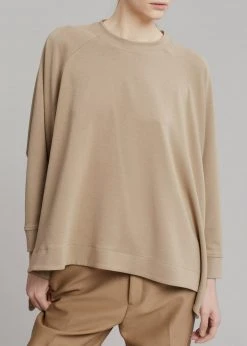 The Frankie Shop CLOTHING Fomu Oversized Top - Taupe