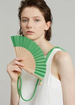 The Frankie Shop TFS X Duvelleroy Take Away Fan - Kelly Green Swimwear