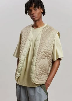 The Frankie Shop Gaby Reversible Vest - Mastic