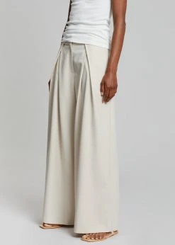 Abigail CLOTHING Gail Pleated Wide Pants - Sand