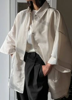 The Frankie Shop Galene Overshirt - Cream