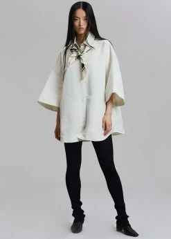 The Frankie Shop Galene Overshirt - Cream
