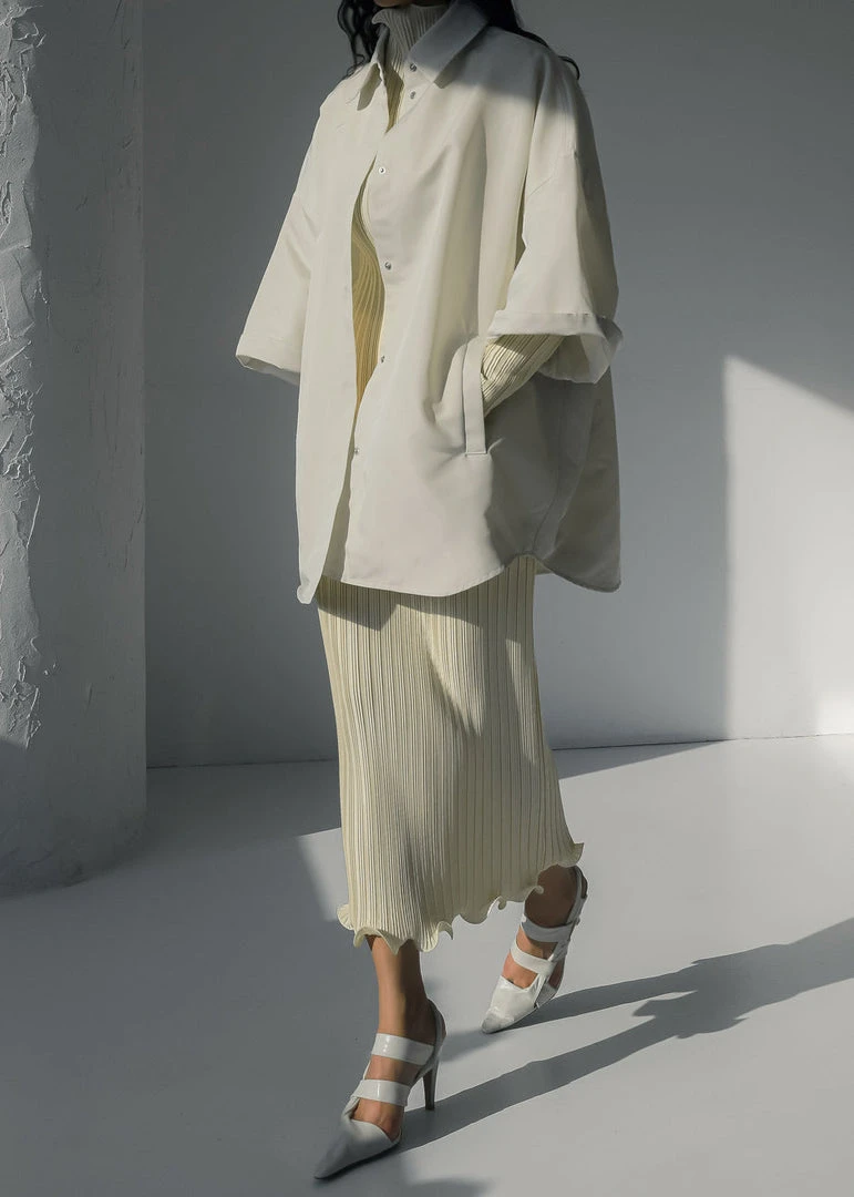 The Frankie Shop Galene Overshirt - Cream