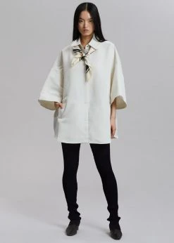 The Frankie Shop Galene Overshirt - Cream