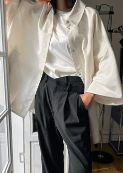 The Frankie Shop Galene Overshirt - Cream