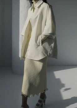 The Frankie Shop Galene Overshirt - Cream