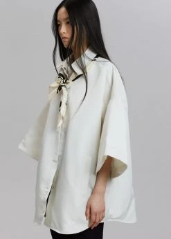 The Frankie Shop Galene Overshirt - Cream