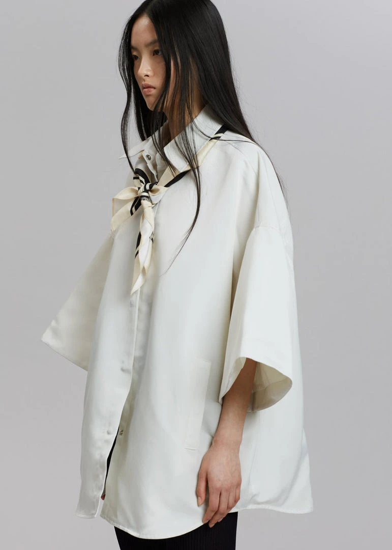 The Frankie Shop Galene Overshirt - Cream