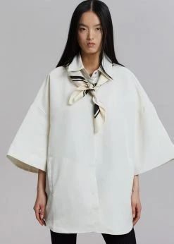 The Frankie Shop Galene Overshirt - Cream