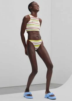 Ganni Crochet String Bikini Bottom - Multicolor