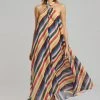 GANNI Halter Dress - Multicolour CLOTHING