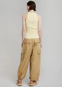 GANNI Sleeveless Knit Top - Flan CLOTHING