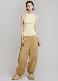 GANNI Sleeveless Knit Top - Flan CLOTHING