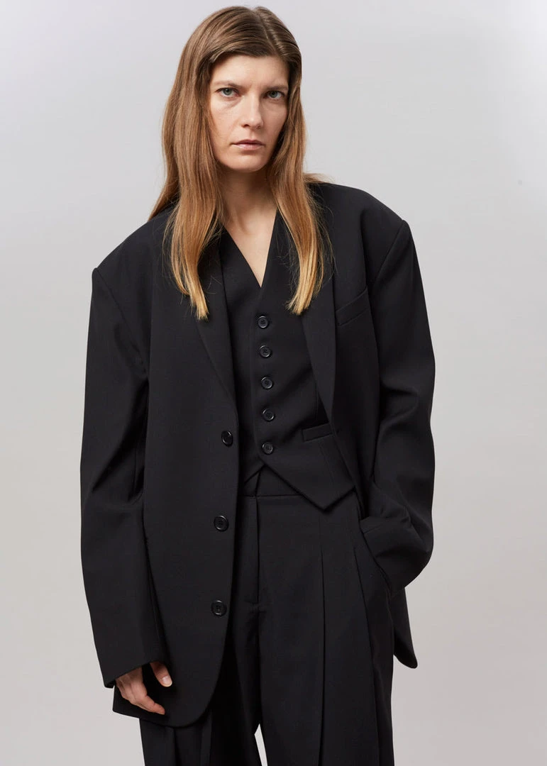 The Frankie Shop CLOTHING Gelso Oversized Blazer - Black