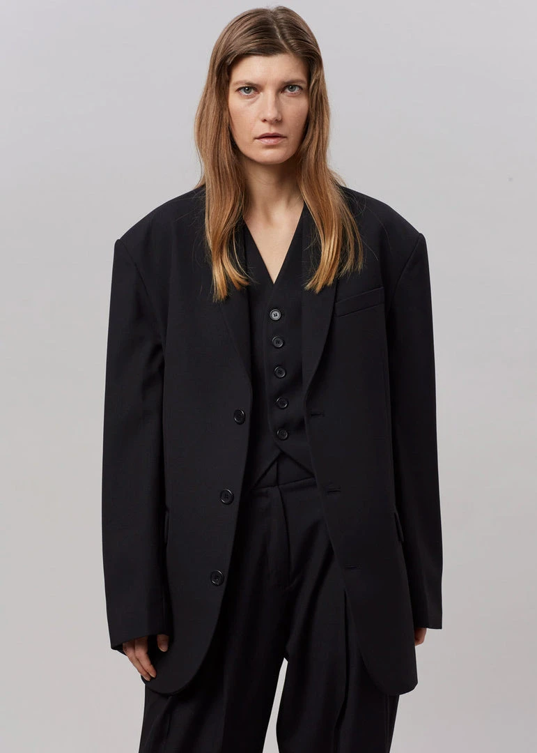 The Frankie Shop CLOTHING Gelso Oversized Blazer - Black