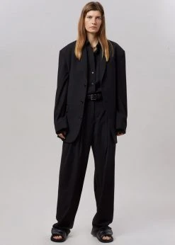 The Frankie Shop CLOTHING Gelso Oversized Blazer - Black