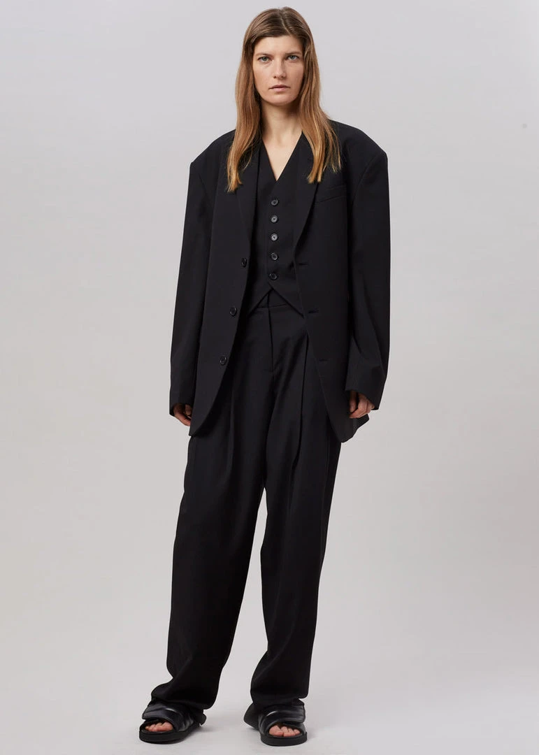 The Frankie Shop CLOTHING Gelso Oversized Blazer - Black