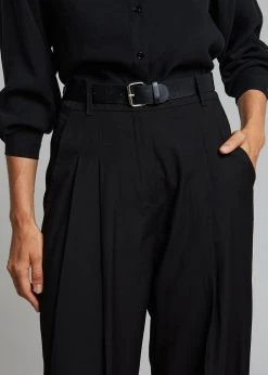 The Frankie Shop Gelso Pleated Trousers - Black CLOTHING