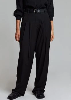 The Frankie Shop Gelso Pleated Trousers - Black CLOTHING