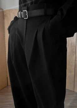 The Frankie Shop Gelso Pleated Trousers - Black CLOTHING