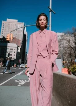 The Frankie Shop CLOTHING Gelso Pleated Trousers - Rose