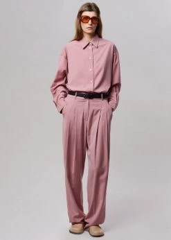 The Frankie Shop CLOTHING Gelso Pleated Trousers - Rose