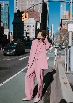 The Frankie Shop CLOTHING Gelso Pleated Trousers - Rose