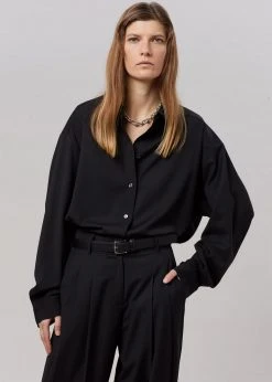 The Frankie Shop Gelso Shirt - Black CLOTHING