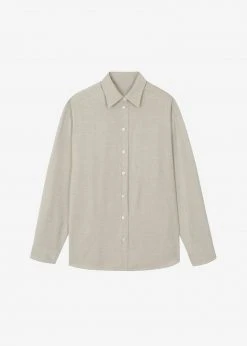 The Frankie Shop Gelso Shirt - Light Taupe Melange
