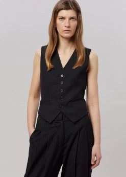 The Frankie Shop CLOTHING Gelso Waistcoat - Black