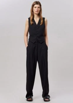 The Frankie Shop CLOTHING Gelso Waistcoat - Black