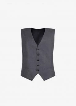 The Frankie Shop CLOTHING Gelso Waistcoat - Dark Grey Melange