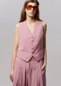 The Frankie Shop Gelso Waistcoat - Rose CLOTHING