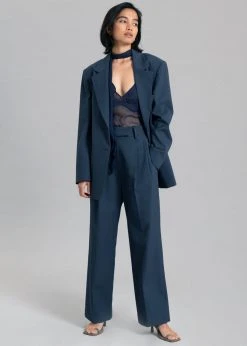 Blossom Georgina Wool Blend Blazer - Navy