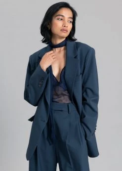 Blossom Georgina Wool Blend Blazer - Navy