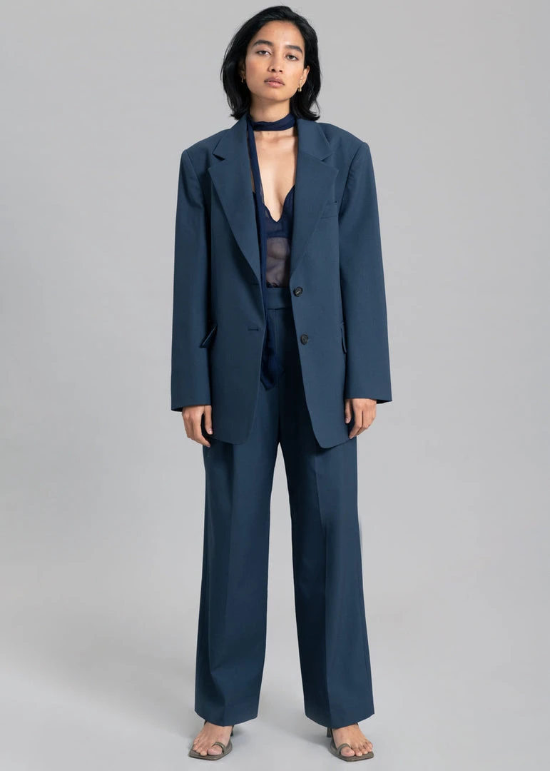 Blossom Georgina Wool Blend Blazer - Navy