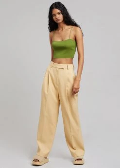 Blossom Georgina Wool Blend Pants - Cornsilk CLOTHING