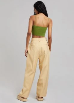 Blossom Georgina Wool Blend Pants - Cornsilk CLOTHING
