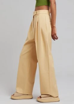 Blossom Georgina Wool Blend Pants - Cornsilk CLOTHING