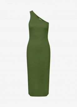 CLOTHING Gestuz Drew One Shoulder Dress - Chive