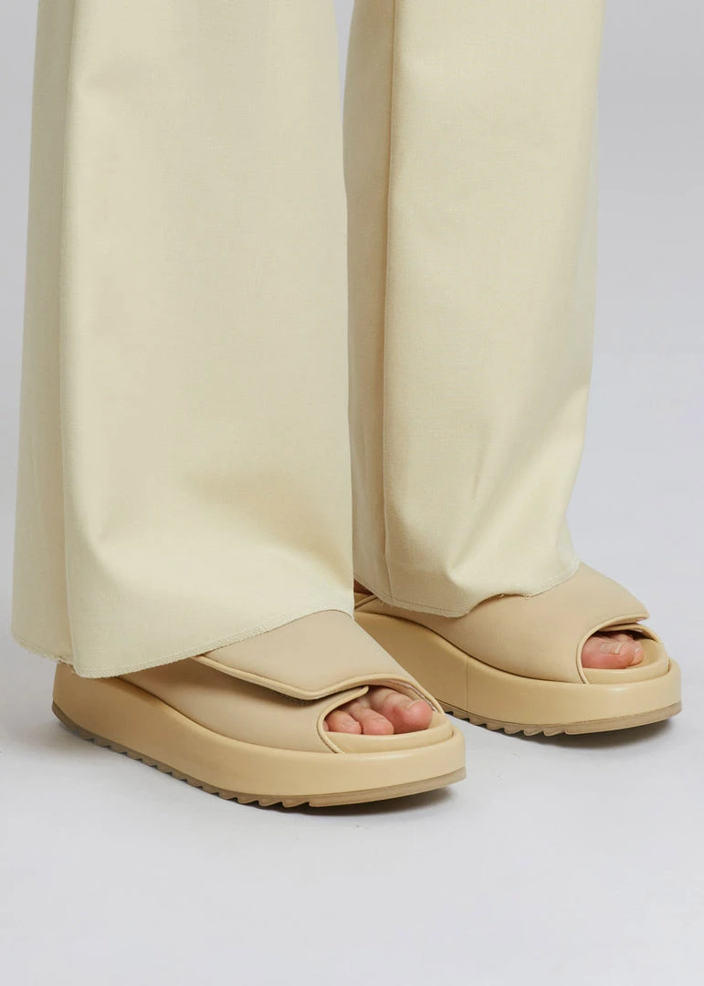 SHOES Gia Borghini Gia 1 Padded Slides - Butter Yellow