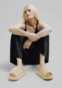 SHOES Gia Borghini Gia 1 Padded Slides - Butter Yellow