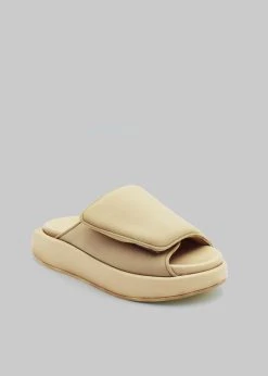 SHOES Gia Borghini Gia 1 Padded Slides - Butter Yellow