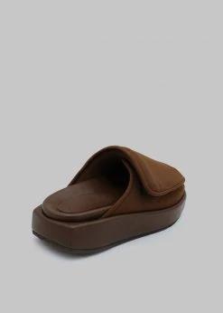 SHOES Gia Borghini Gia 1 Padded Slides - Coffee Brown