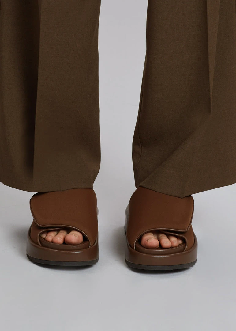 SHOES Gia Borghini Gia 1 Padded Slides - Coffee Brown