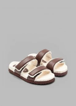 Gia X Pernille Teisbaek GIA X Pernille Double Strap Sandals - Chocolate SHOES