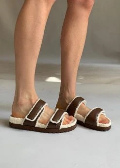 Gia X Pernille Teisbaek GIA X Pernille Double Strap Sandals - Chocolate SHOES