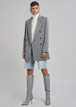 Gia X Pernille Teisbaek SHOES GIA X Pernille Knee High Pointed Boots - Grey