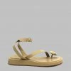 GIA X RHW Rosie Flat Wrap Sandal - Taupe SHOES
